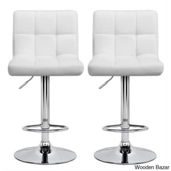 Chandresho Swivel Upholstered Adjustable Height Counter Stool With Metal Frame (Set Of 2)