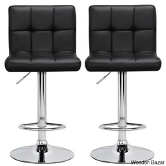 Chandresho Swivel Upholstered Adjustable Height Counter Stool With Metal Frame (Set Of 2)