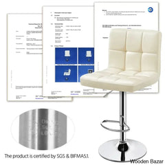 Chandresho Swivel Upholstered Adjustable Height Counter Stool With Metal Frame (Set Of 2)