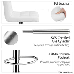 Chandresho Swivel Upholstered Adjustable Height Counter Stool With Metal Frame (Set Of 2)