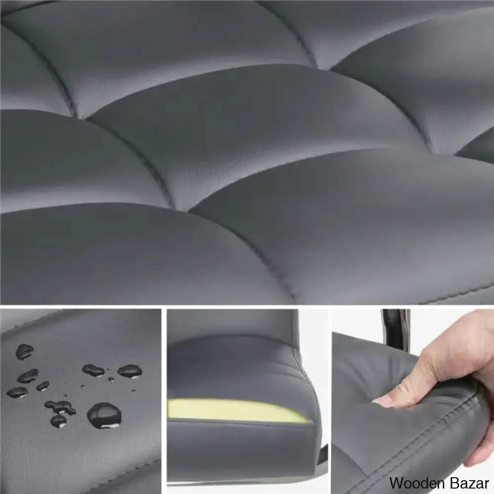 Chandresho Swivel Upholstered Adjustable Height Counter Stool With Metal Frame (Set Of 2)