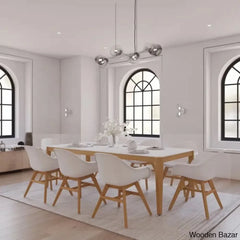 Charlton Luxury 8 Seater Wooden Dining Table Set - Bazar