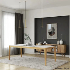 Charlton Luxury 8 Seater Wooden Dining Table Set - Bazar