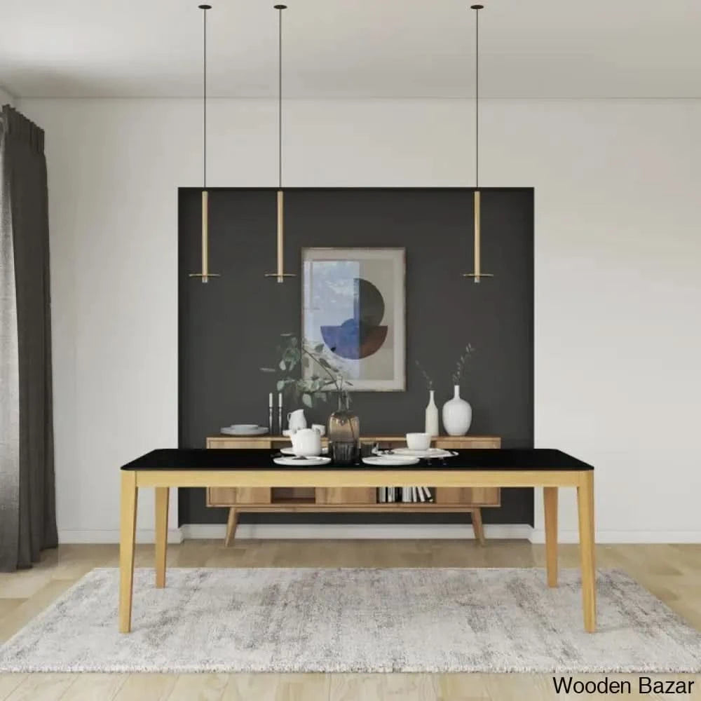 Charlton Luxury 8 Seater Wooden Dining Table Set - Bazar