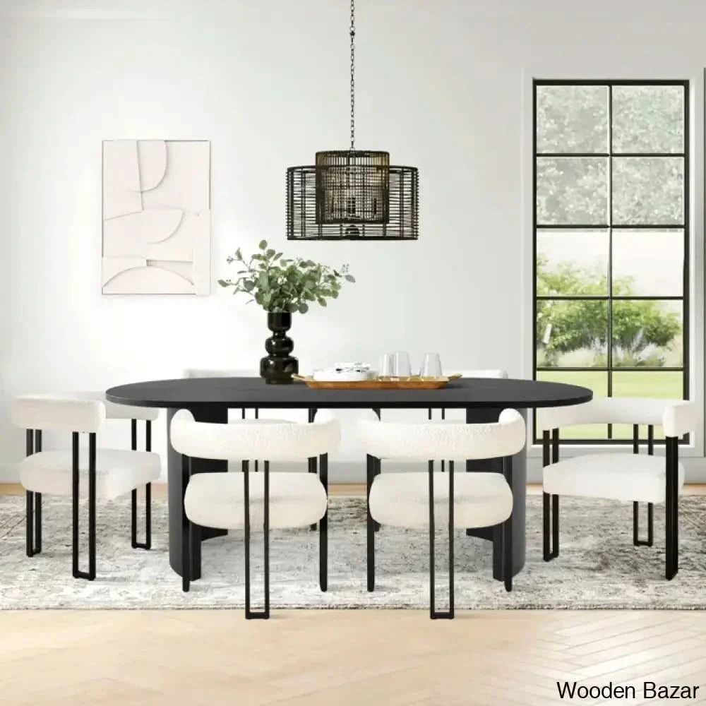 Chesney New 6 Seater Double Pedestal Dining Set