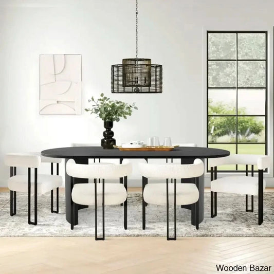 Chesney New 6 Seater Double Pedestal Dining Set