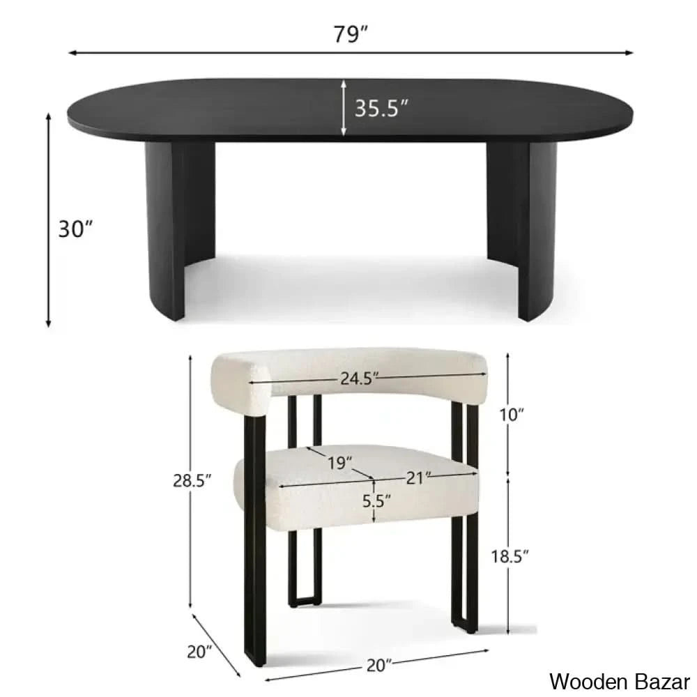 Chesney New 6 Seater Double Pedestal Dining Set
