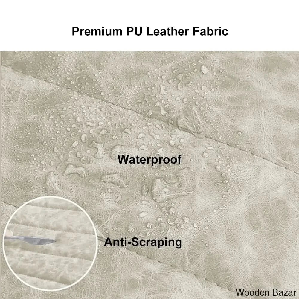 Chet Modern Gray Dining Chairs Set Of 2 Upholstered Pu Leather