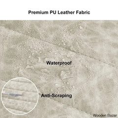 Chet Modern Gray Dining Chairs Set Of 2 Upholstered Pu Leather