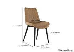 Chet Modern Gray Dining Chairs Set Of 2 Upholstered Pu Leather