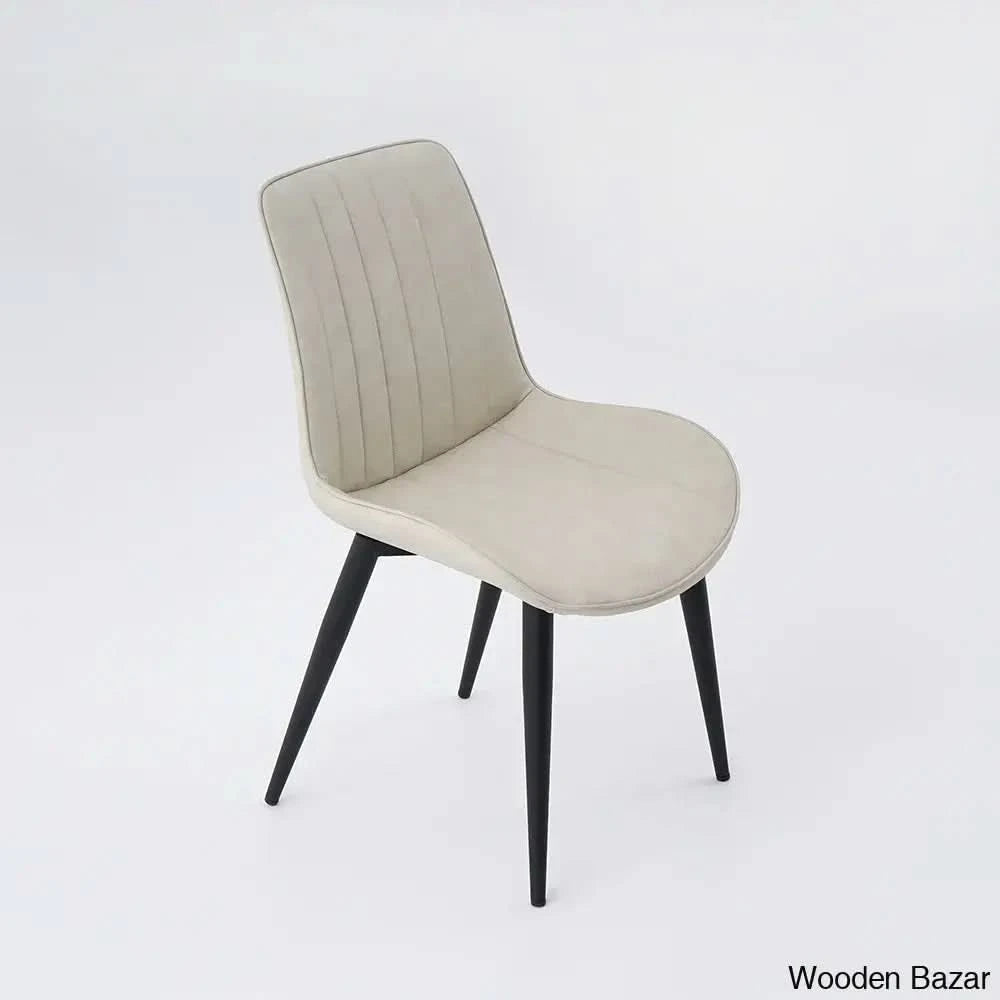 Chet Modern Gray Dining Chairs Set Of 2 Upholstered Pu Leather