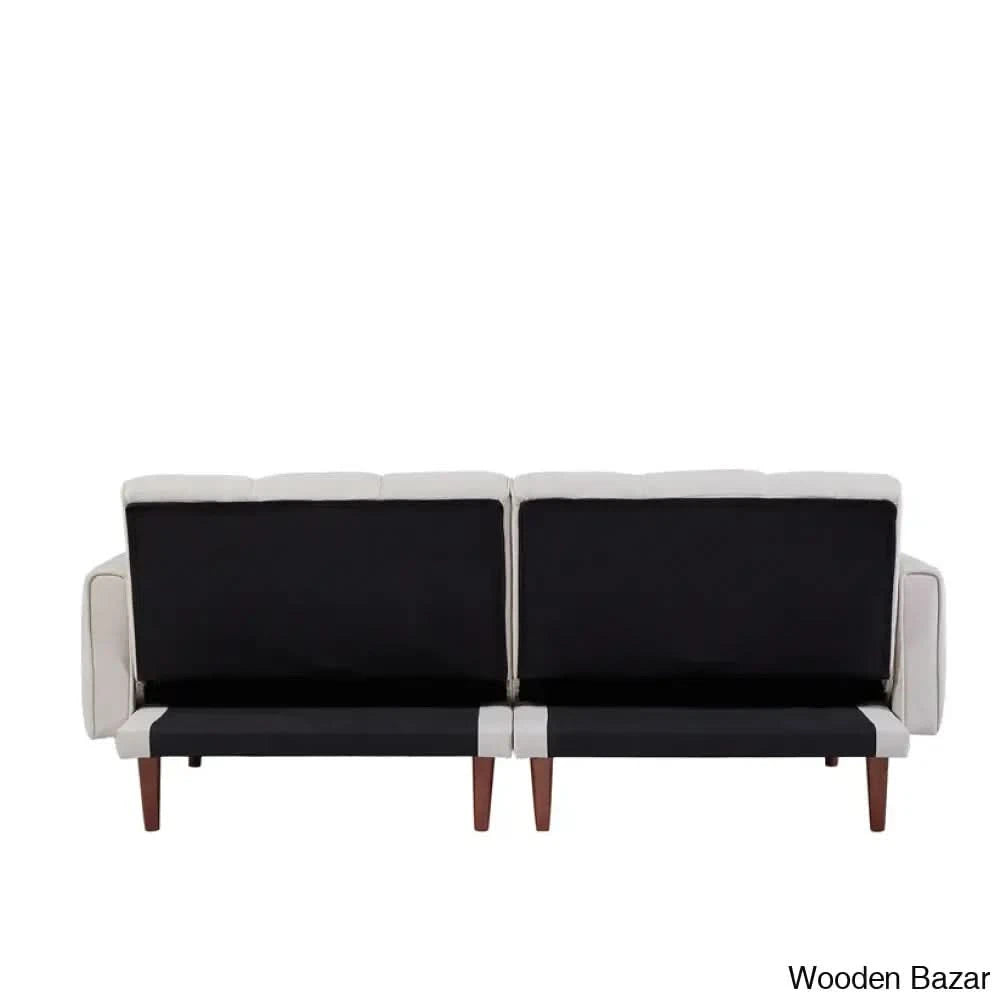 Cheter Modern Convertible 3 Seater Tufted Futun Bed - Wooden Bazar