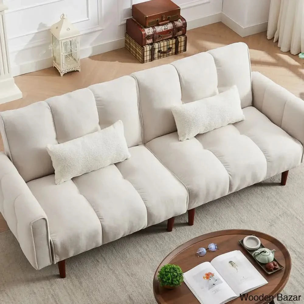 Cheter Modern Convertible 3 Seater Tufted Futun Bed - Wooden Bazar