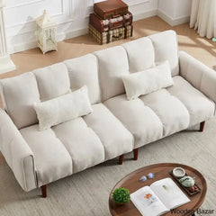 Cheter Modern Convertible 3 Seater Tufted Futun Bed - Wooden Bazar