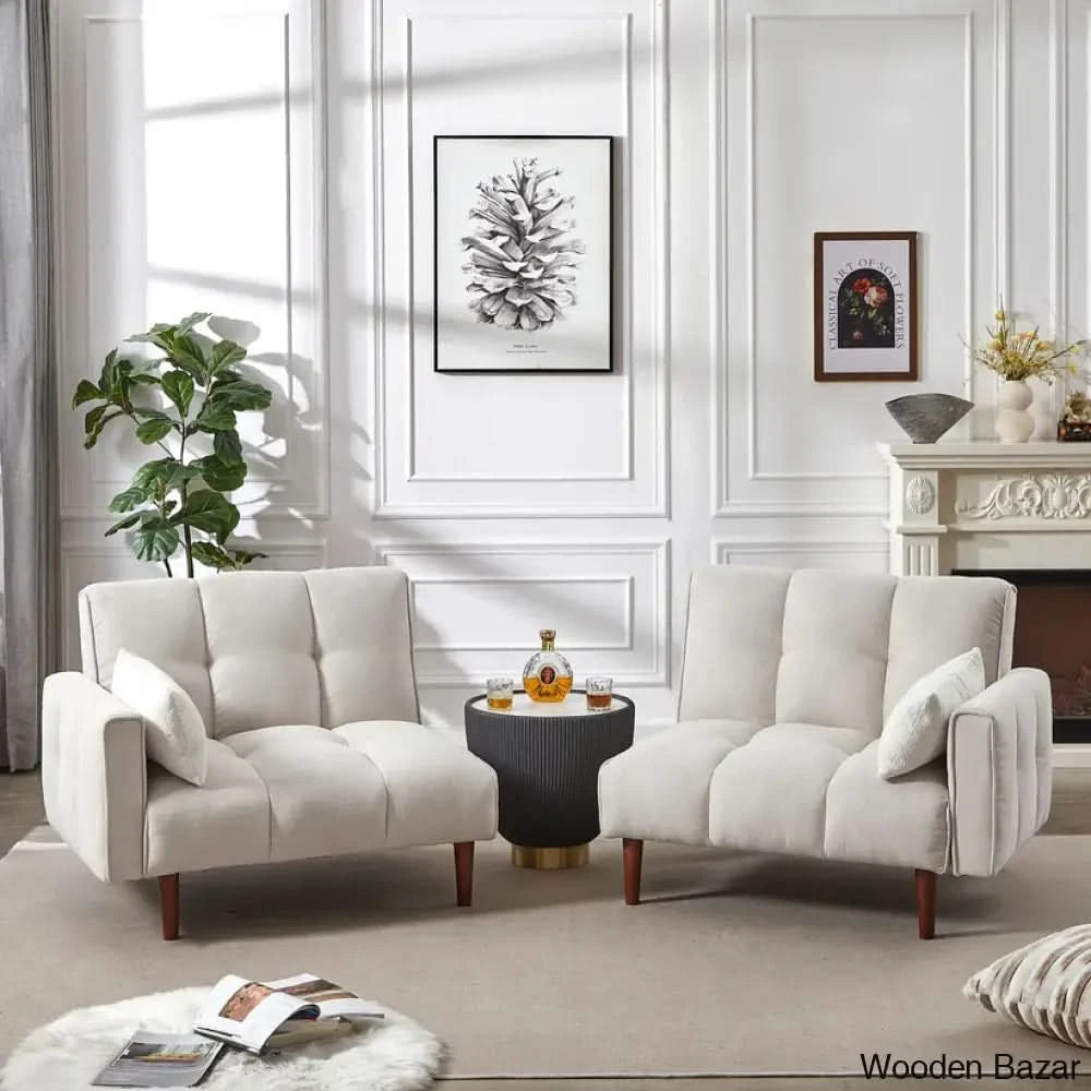 Cheter Modern Convertible 3 Seater Tufted Futun Bed - Wooden Bazar