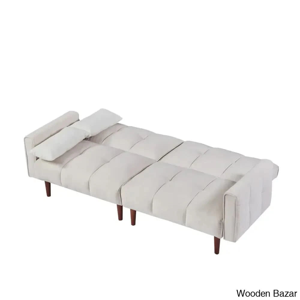 Cheter Modern Convertible 3 Seater Tufted Futun Bed - Wooden Bazar