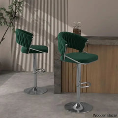 Christalo Swivel Upholstered Adjustable Height Counter And Bar Stool With Metal Frame (Set Of 2)