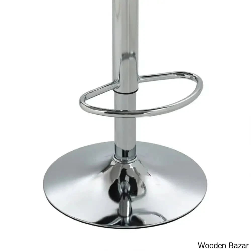 Christalo Swivel Upholstered Adjustable Height Counter And Bar Stool With Metal Frame (Set Of 2)