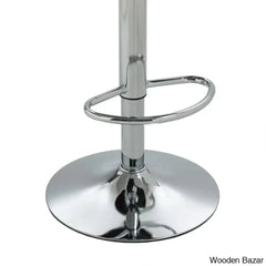 Christalo Swivel Upholstered Adjustable Height Counter And Bar Stool With Metal Frame (Set Of 2)