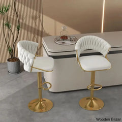 Christalo Swivel Upholstered Adjustable Height Counter And Bar Stool With Metal Frame (Set Of 2)