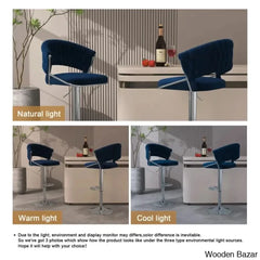 Christalo Swivel Upholstered Adjustable Height Counter And Bar Stool With Metal Frame (Set Of 2)