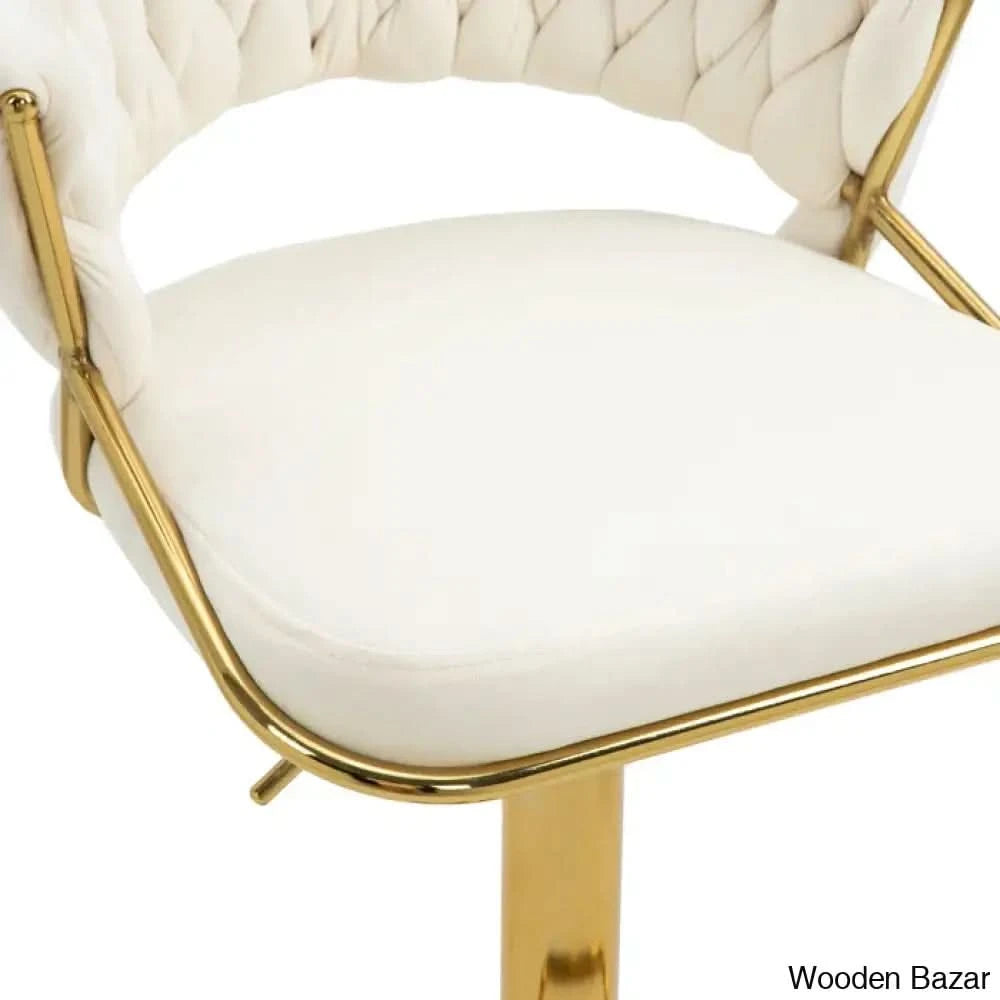 Christalo Swivel Upholstered Adjustable Height Counter And Bar Stool With Metal Frame (Set Of 2)