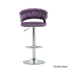 Christalo Swivel Upholstered Adjustable Height Counter And Bar Stool With Metal Frame (Set Of 2)