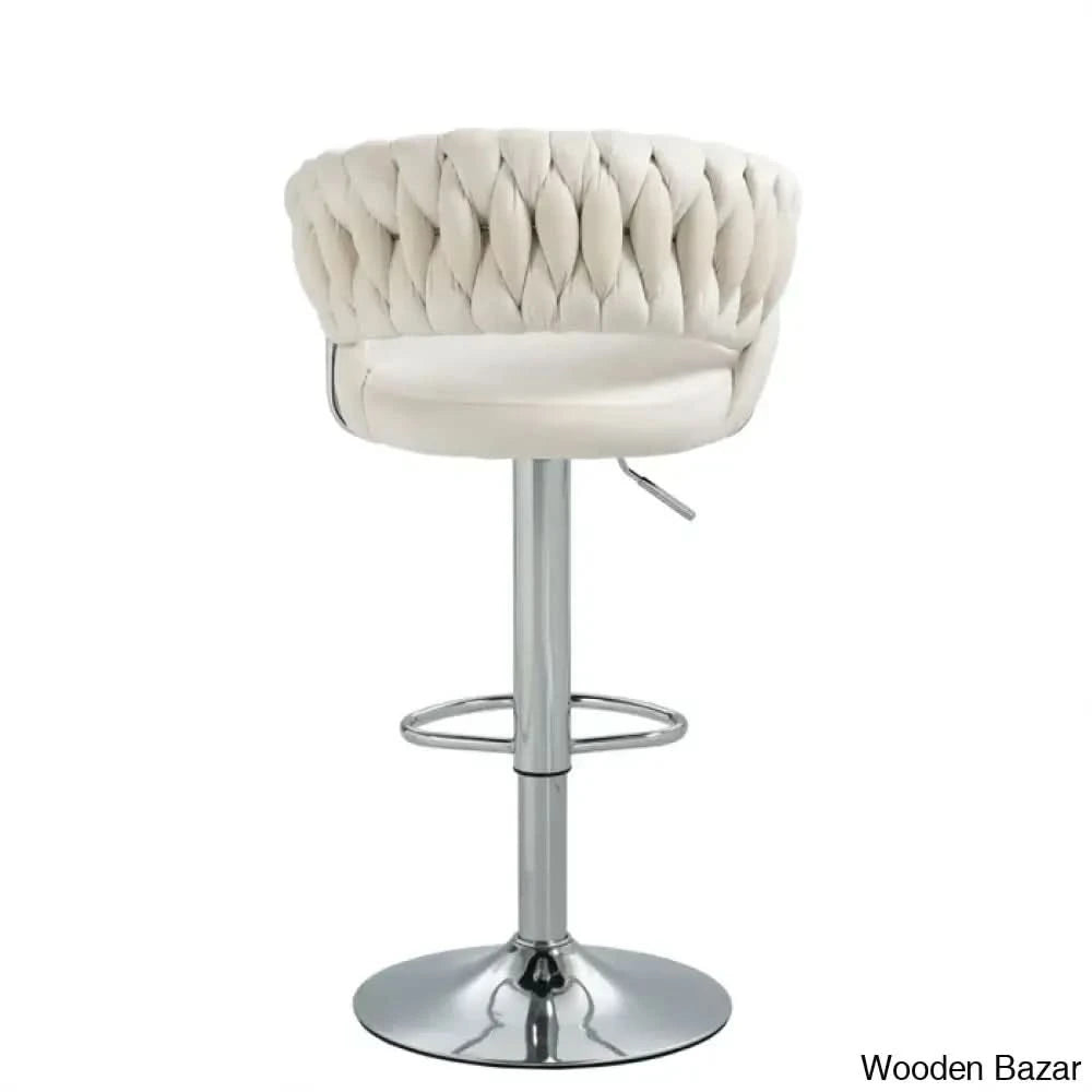 Christalo Swivel Upholstered Adjustable Height Counter And Bar Stool With Metal Frame (Set Of 2)