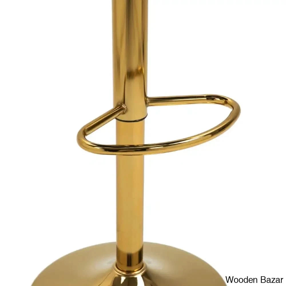 Christalo Swivel Upholstered Adjustable Height Counter And Bar Stool With Metal Frame (Set Of 2)