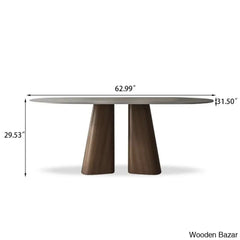 Churchill 4 Seater Stone Top Double Pedestal Dining Set