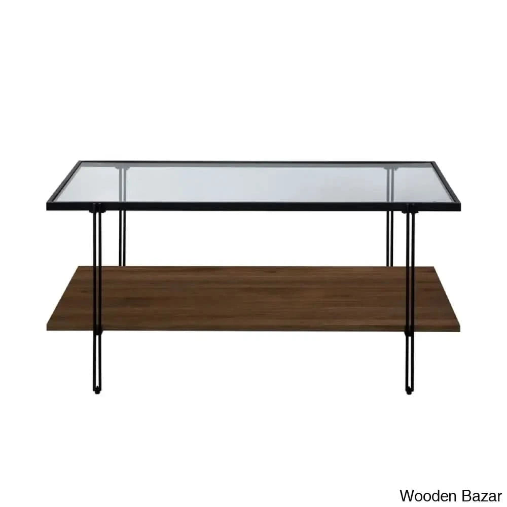 Cicelian Glass Top Coffee And Center Table