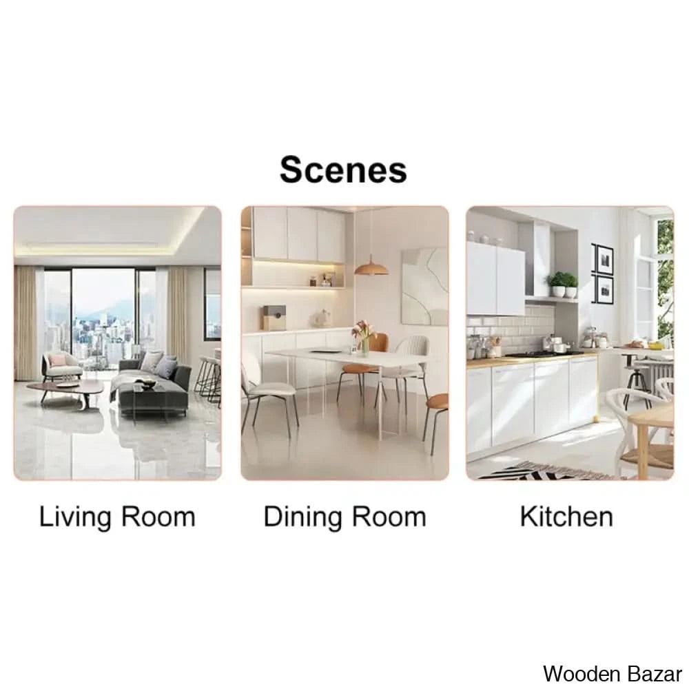 Clemency 4 Seater Glass Top Dining Set - Wooden Bazar