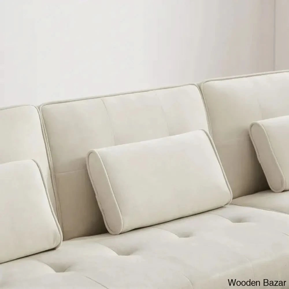 Convertible Sectional Sofa Sleeper Left Facing L-Shaped Counch For Living Room