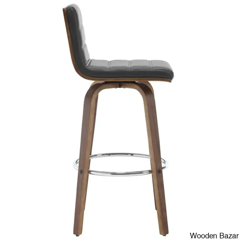 Corria Swivel Upholstered Counter & Bar Stool (Set Of 3)