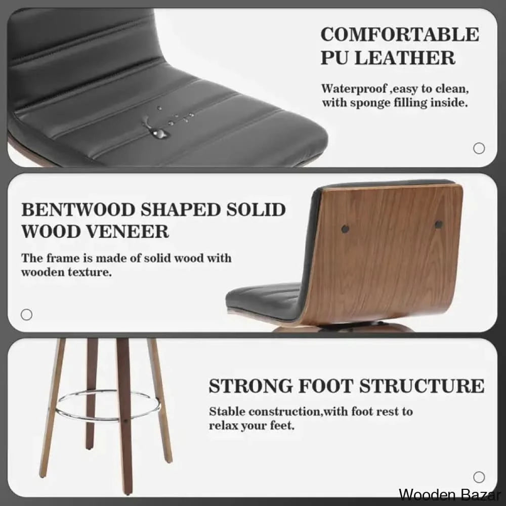 Corria Swivel Upholstered Counter & Bar Stool (Set Of 3)