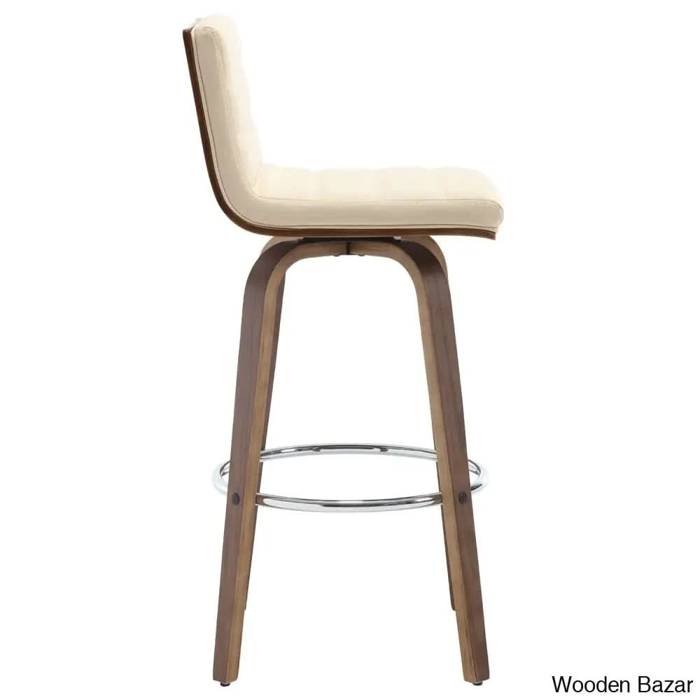 Corria Swivel Upholstered Counter & Bar Stool (Set Of 3)