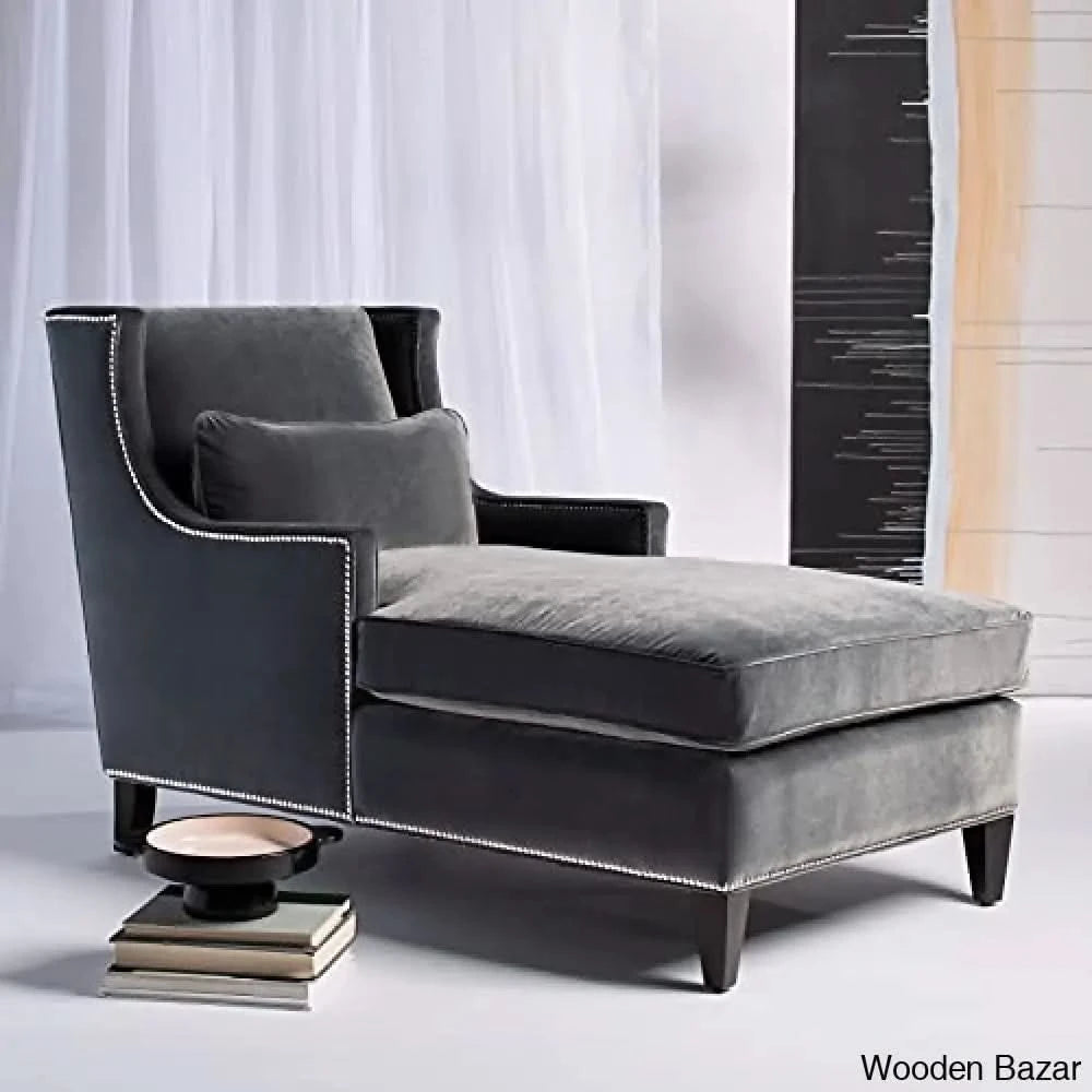 Studded lounge Sofa Chair Only with extremely well fabric.