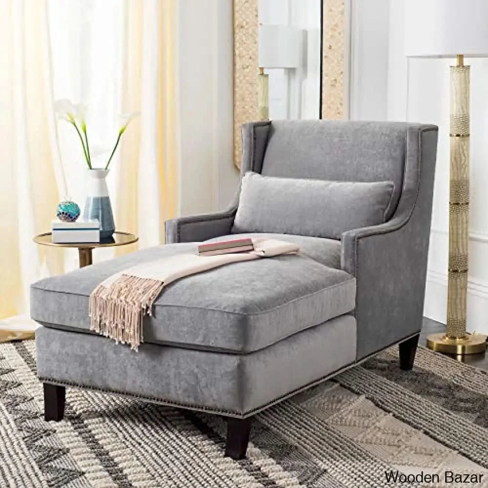 Studded lounge Sofa Chair Only with extremely well fabric.