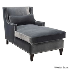 Studded lounge Sofa Chair Only with extremely well fabric.