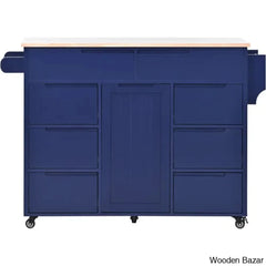 Crader Wood Kitchen Cart Trolley Cart Cabinet Kitchen Island With Storage