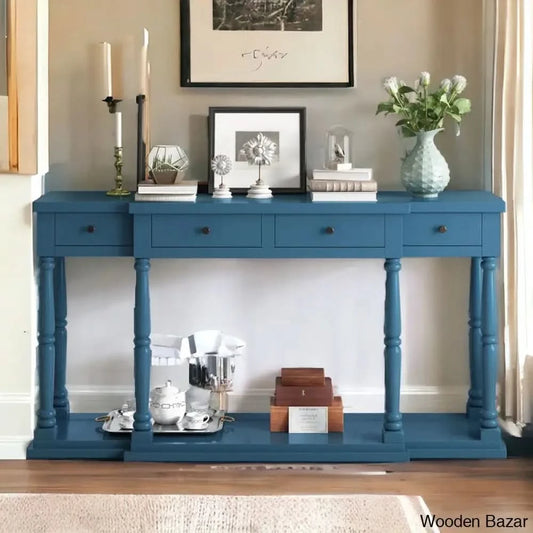 Sofa Table with Glass - Console Table