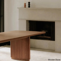 Crane Round Off Dining Table For Modern Spaces - Wooden Bazar