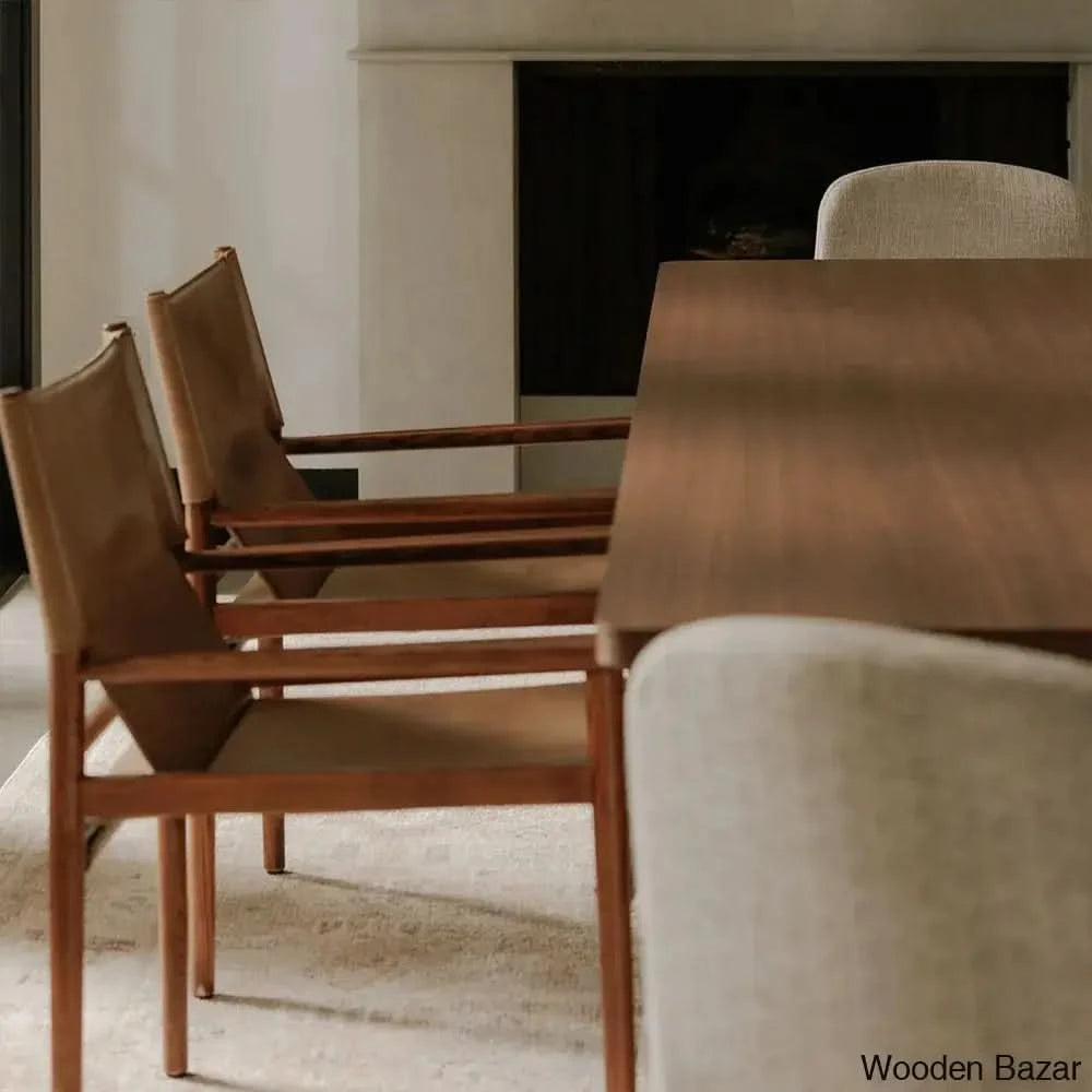 Crane Round Off Dining Table For Modern Spaces - Wooden Bazar