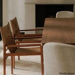 Crane Round Off Dining Table For Modern Spaces - Wooden Bazar