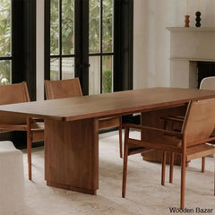 Crane Round Off Dining Table For Modern Spaces - Wooden Bazar