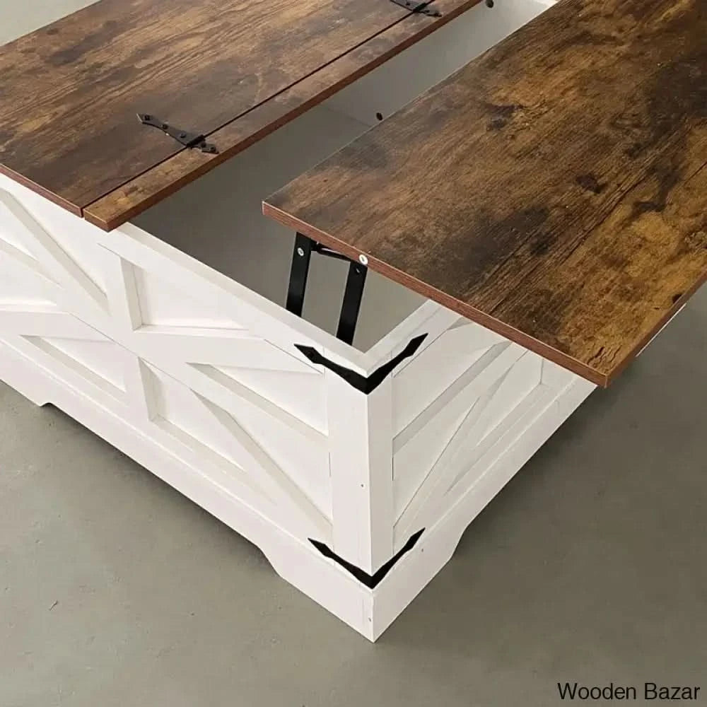 Dahlquisto Farmhouse Square Storage Coffee And Center Table With Hinged Lift Top