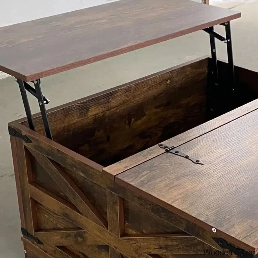 Dahlquisto Farmhouse Square Storage Coffee And Center Table With Hinged Lift Top