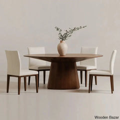 Dallin Oval Dining Table Timeless Design And Elegance Dark Brown Finish