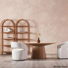 Dallin Oval Dining Table Timeless Design And Elegance Light Brown Finish