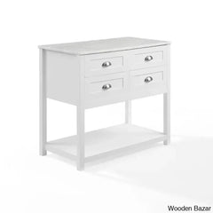 Deden Marble Top Kitchen Island Trolley Cart Cabinet Kitchen Island With Storage